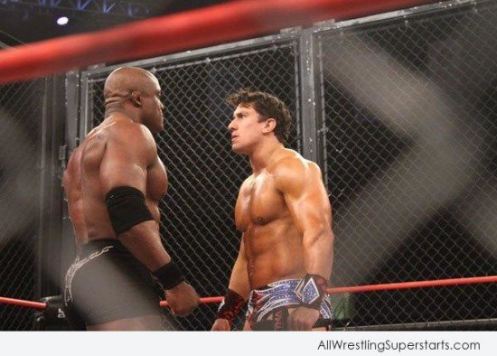 Bobby Lashley Looking At Opponent Eyes