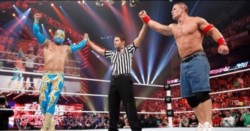 John Cena and Sin Cara