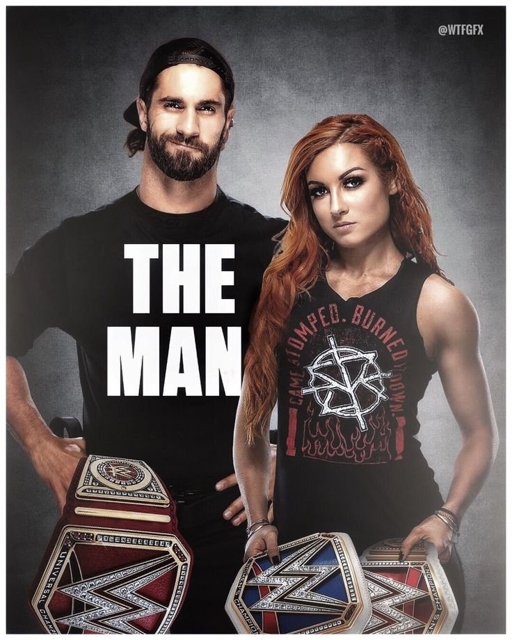 Becky Lynch and Seth Rollins Poster