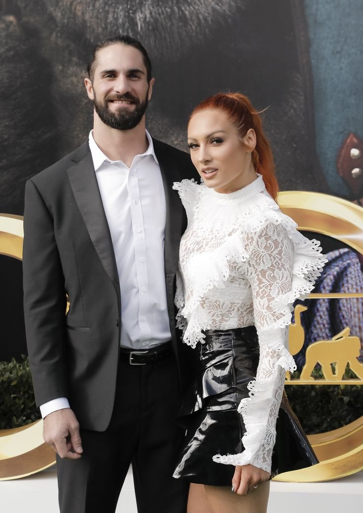 Becky Lynch with Seth Rollins