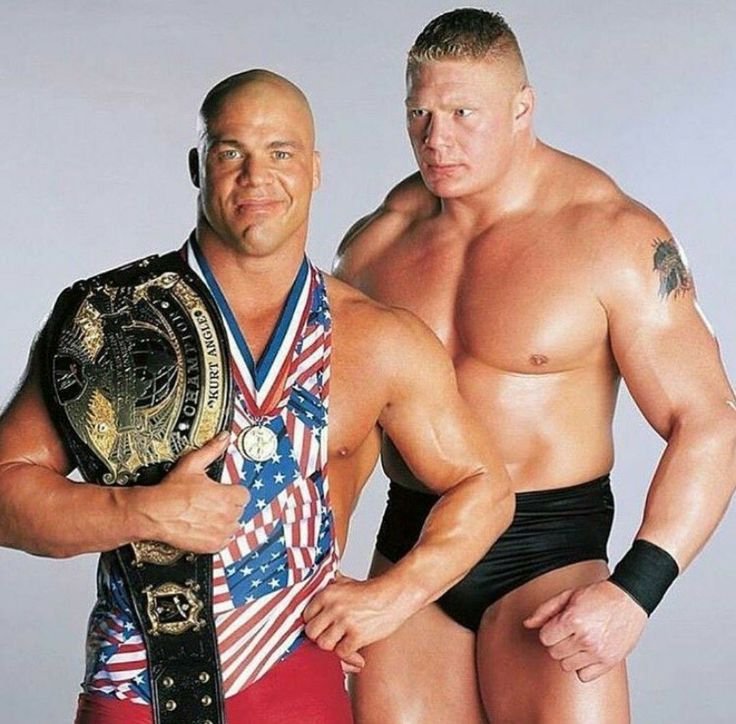 Brock Lesnar with Kurt Angle